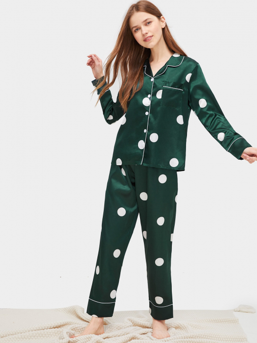 Pijama dama satin Zeleno ADCP0002 Adictiv [2]