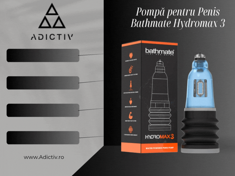 Pompă Hidraulica pentru Penis Bathmate Hydromax 3, Aqua Blue, 3-8 cm, Presiune Sigură si Rezultate Eficiente [2]