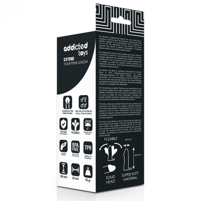 Prelungitor Penis Addicted Toys Natural 14 cm + 2.5 cm [5]