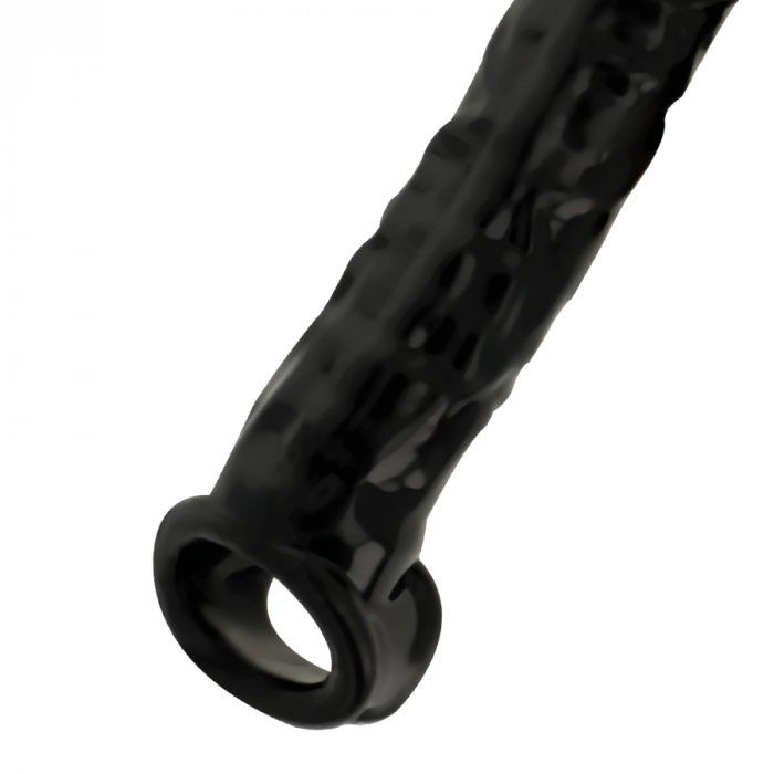 Prelungitor Penis Addicted Toys cu Inel pentru Testicule, din TPE, Negru, 20 cm, 2.5 cm Lungime Extra, 0.4 cm Circumferinta Extra [7]