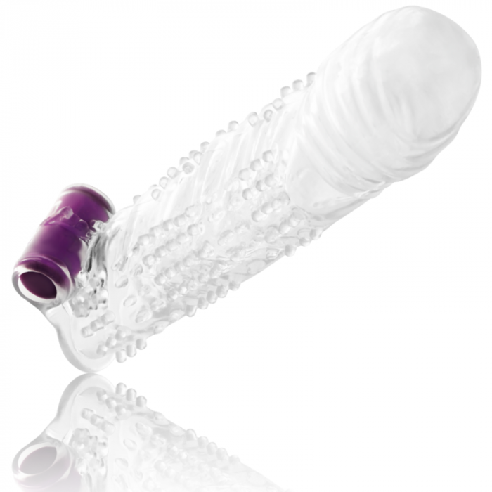 Prelungitor Penis OHMAMA Vibrator -Extensie Texturata, Stimulare Clitoris, 13 cm [3]