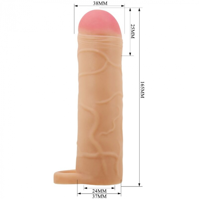 Prelungitor Penis Pretty Love Bunion, Natural, 16.5 cm, cu 2.5 cm Extensie, Material TPR [5]