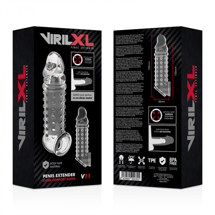 Prelungitor pentru Penis VirilXL Extension, Creste Grosimea si Placerea, Lungime 13,5 cm, Material TPE Moale [6]