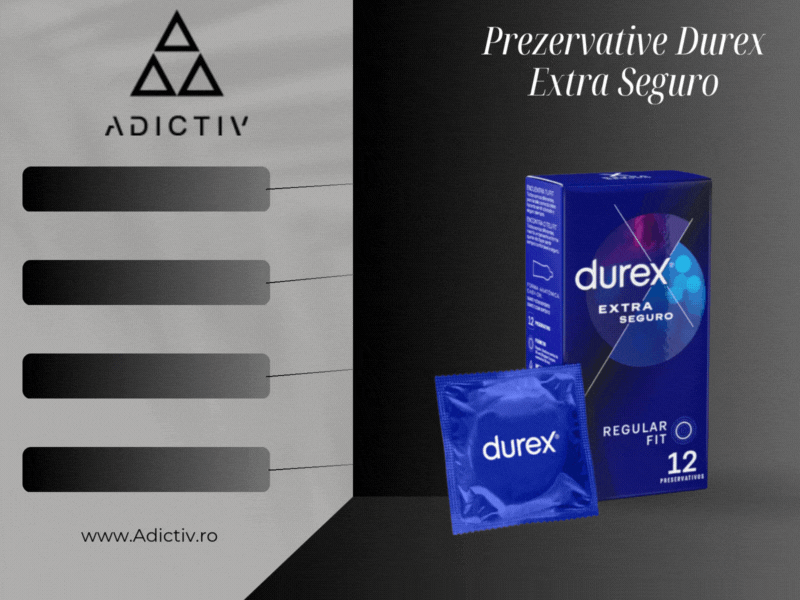 Prezervative Durex Extra Seguro, Regular Fit, din latex natural, 56 mm, 12 bucati [2]