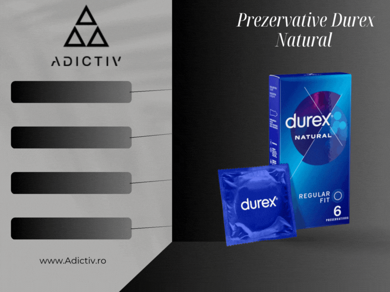 Prezervative Durex Natural Regular Fit Clasic, 54 mm, 6 Bucati – Confort si Protectie [2]