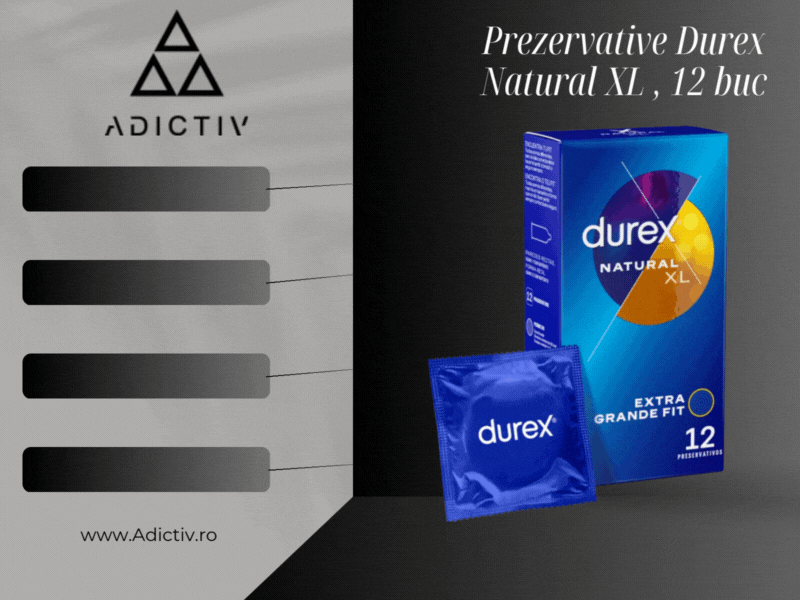 Prezervative Durex Natural XL – Extra-Largi pentru Confort Maxim 12 buc [2]