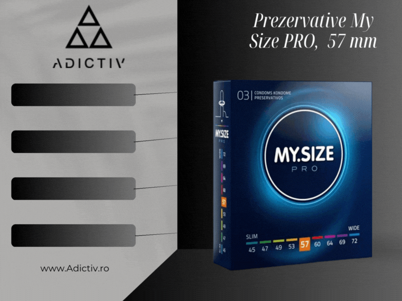 Prezervative My Size PRO Personalizate, Ultra-Sensibile, Diametru 57 mm, 3 Bucati [2]
