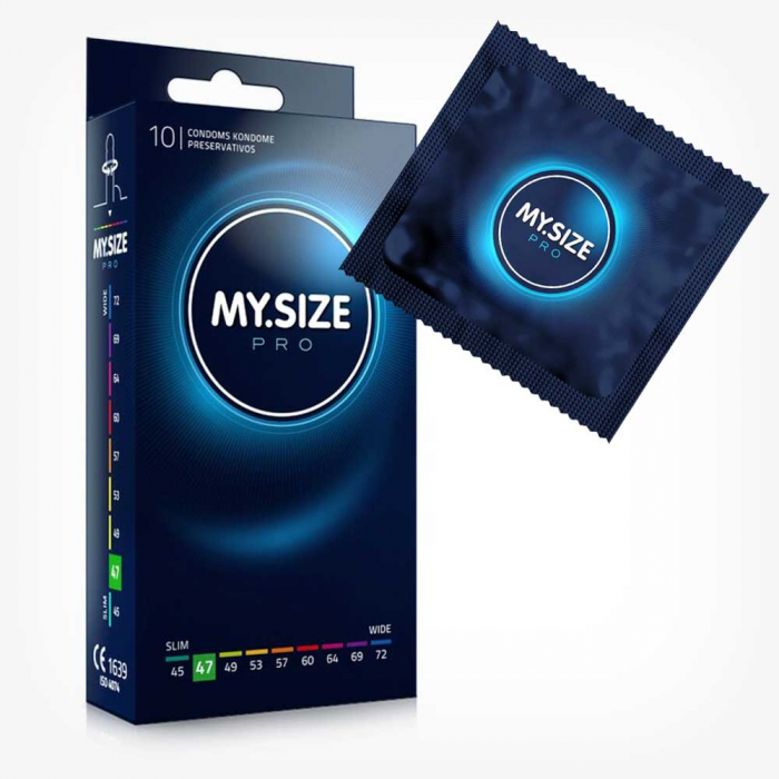 Prezervative My Size Pro, Subtiri, din Latex Natural, 47 mm, 10 bucati [3]