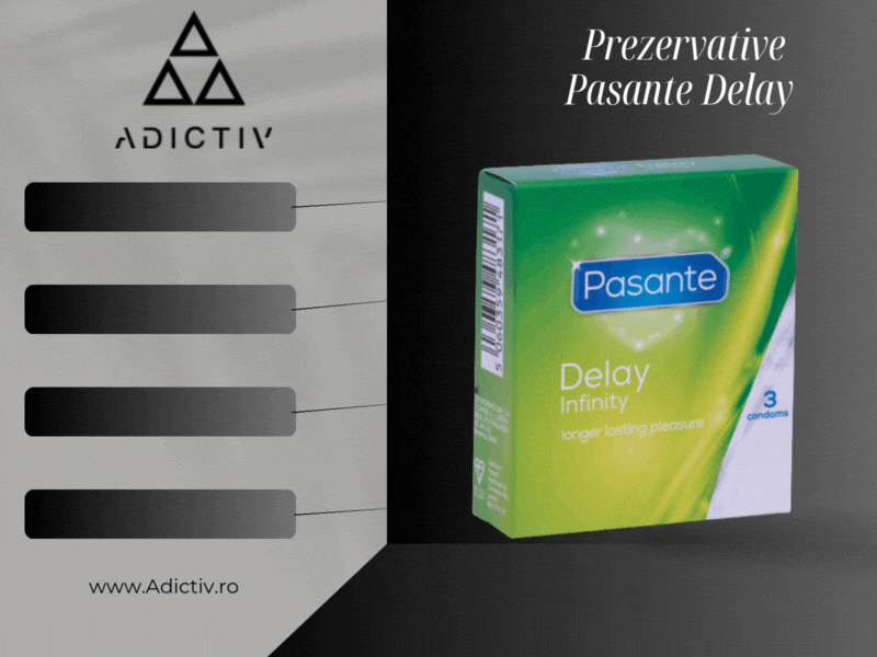 Prezervative Pasante Delay cu Lubrifiant pentru intarzierea Ejacularii, 53 mm, 3 Bucati [2]