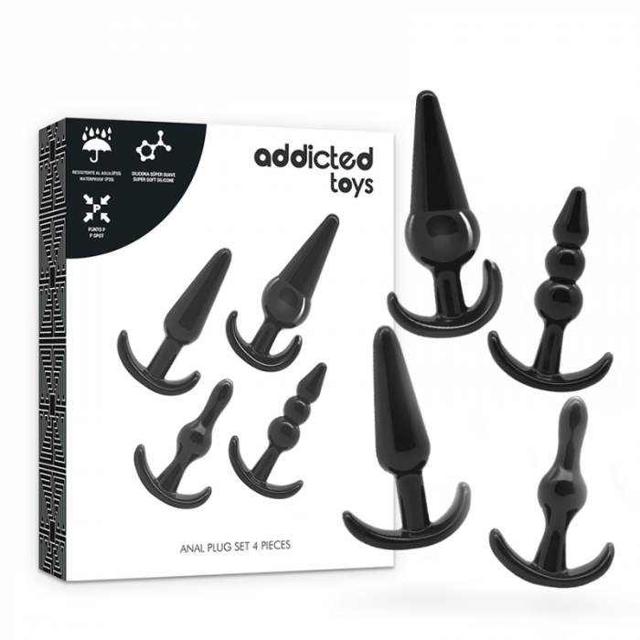 Set 4 Dopuri Anale Flexibile Addicted Toys - Stimuleaza Punctul P cu Material Body-Safe [5]