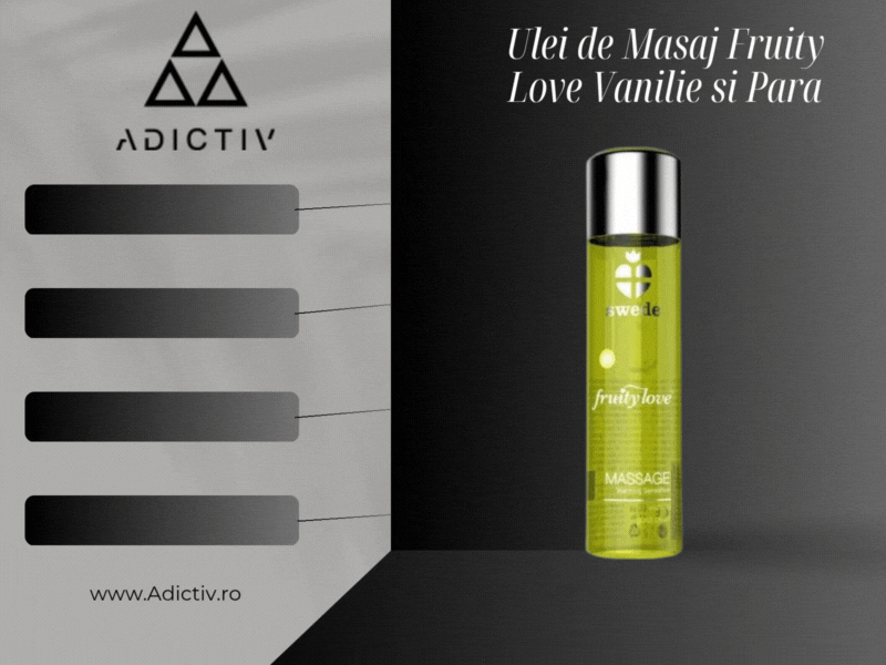 Ulei de Masaj Fruity Love Vanilie si Para cu Efect de Incalzire - Relaxare si Rasfat 60 ml [2]