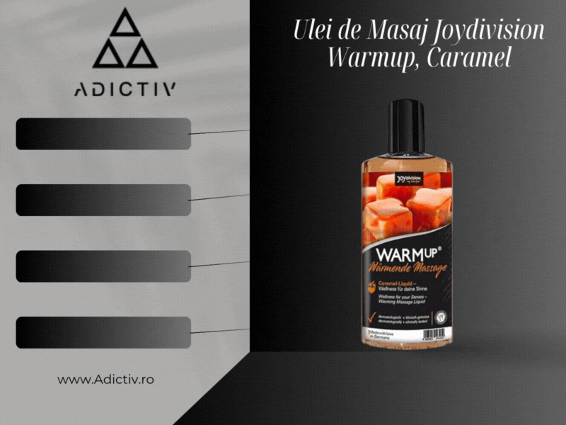 Ulei de Masaj Joydivision Warmup cu Efect de Incalzire – Aroma Caramel, 150 ml [2]