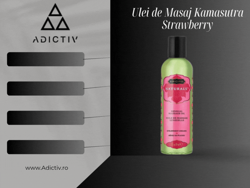 Ulei de Masaj Kamasutra Naturals Strawberry Dreams, Capsuni Dulci, Hipoalergenic, 59 ml [2]