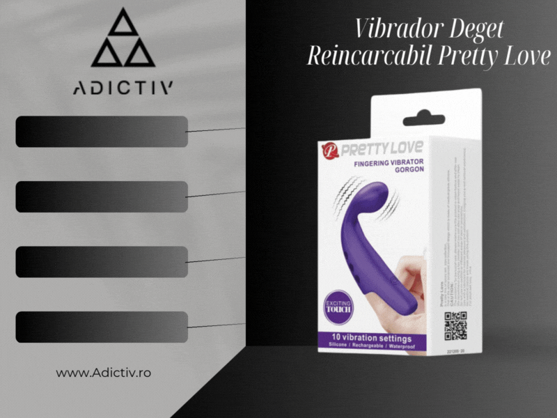 Vibrador Deget Reincarcabil Pretty Love – Mic, Dar Puternic [2]