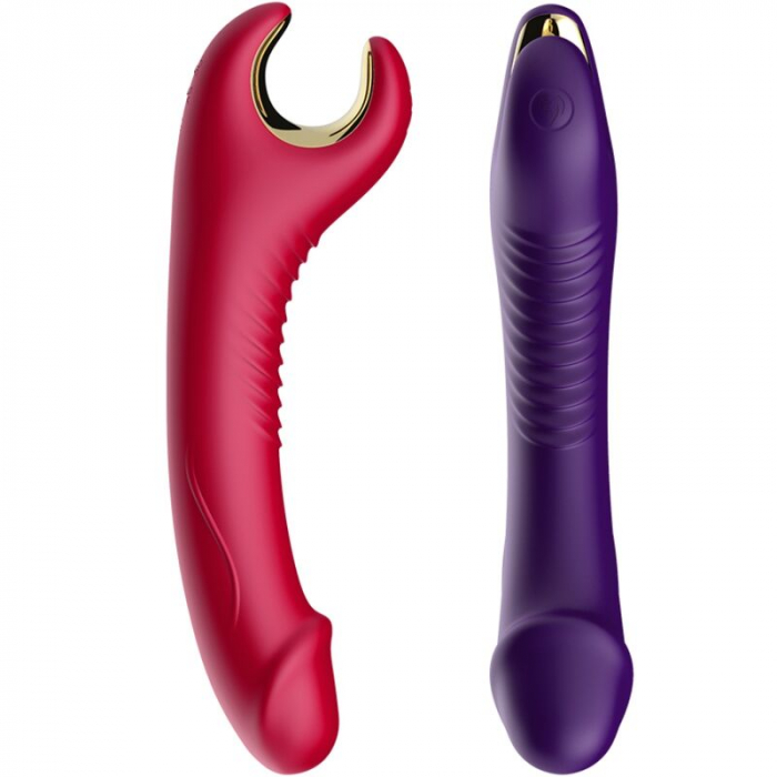 Vibrator Armony ergonomic, din silicon medical, 9 moduri de vibratie, rosu, rezistent la apa [6]