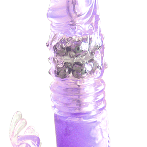 Vibrator Baile, tip Iepuras, 18.5 cm, roz, din gelatina, rotator cu margele interne și stimulare clitoridiana [6]