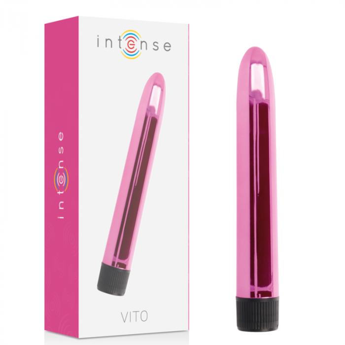 Vibrator clasic, Roz, din ABS, 17 cm, Vito Intense [3]