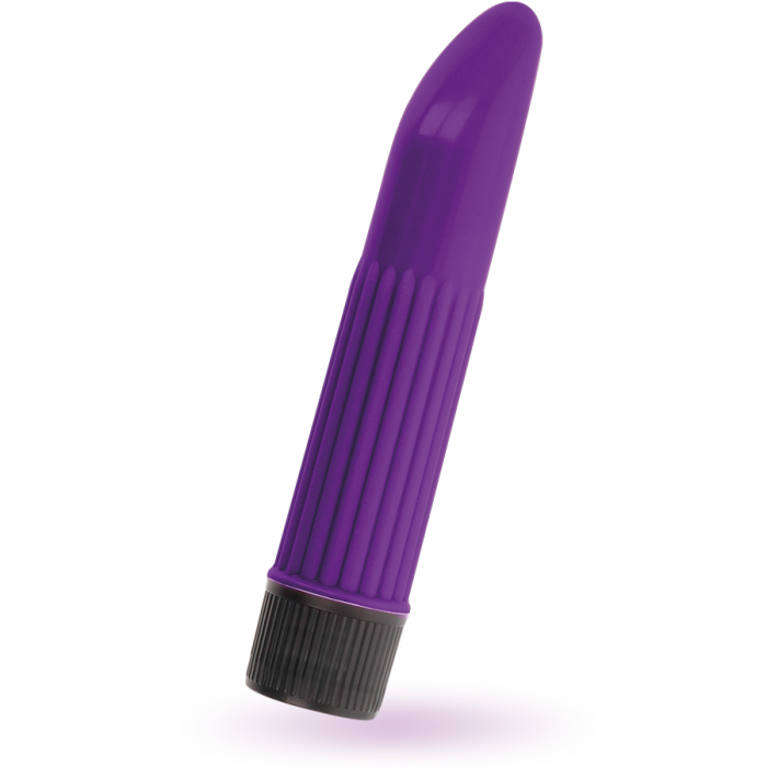 Vibrator Intense Clasic Sonny, din ABS, 13.5 cm, Design Curbat, Lila, Vibratii Puternice, Silentios [4]