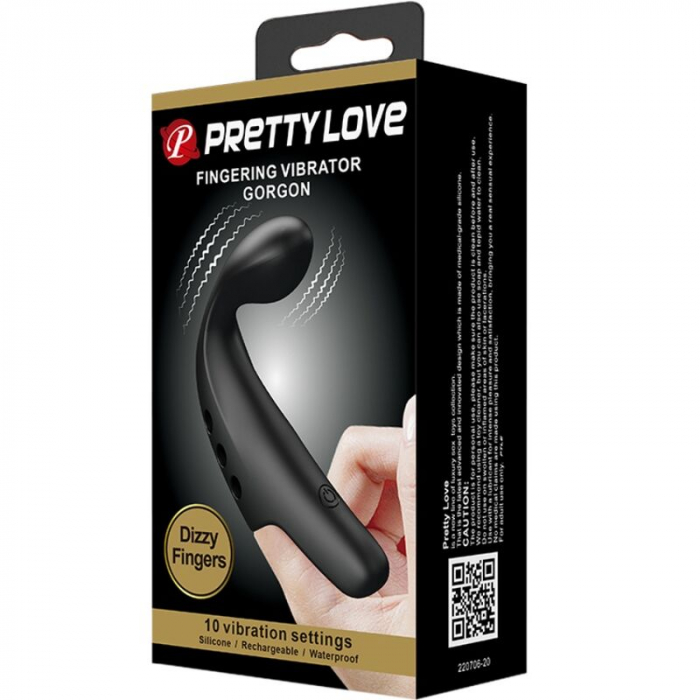 Vibrator Deget Rechargeable Pretty Love cu 10 Functii de Vibratie, Silicon Moale [6]