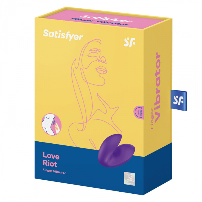 Vibrator Deget Satisfyer Love Riot - 12 Functii, Mov, Silicon Premium, Rezistent la Apa [5]