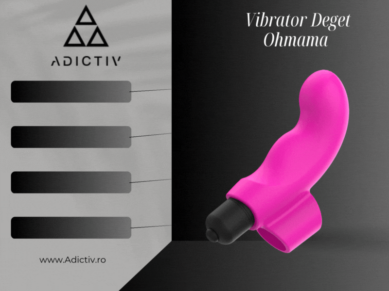 Vibrator Deget Ohmama din Silicon Moale, 11.000 RPM, Rezistent la Apa, Hipoalergenic , 90 x 43 mm [5]