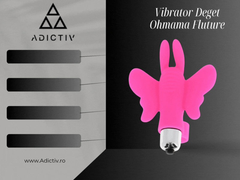 Vibrator Deget  Ohmama Fluture cu Design Ergonomic, Vibratii Puternice, Silicona Hipoalergenica [2]