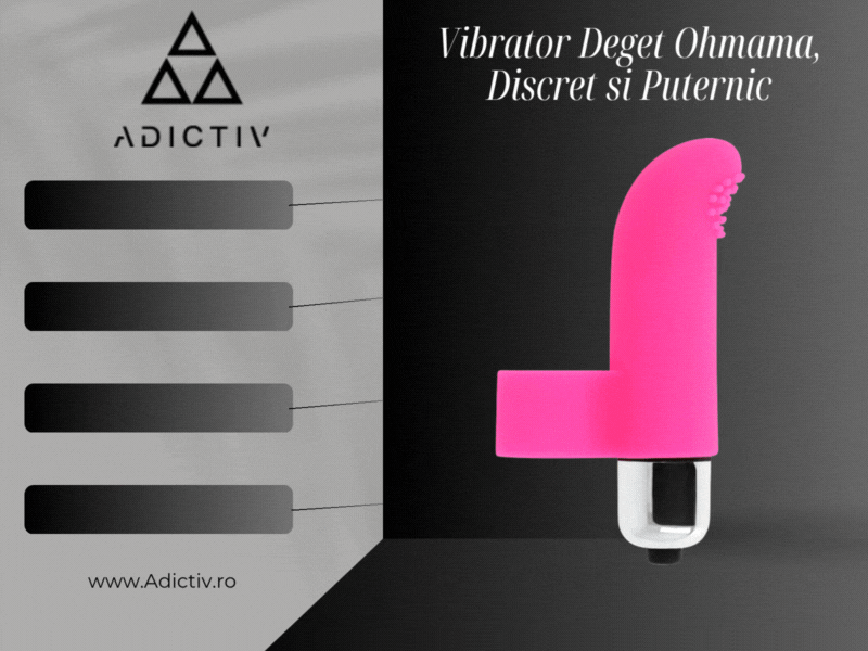 Vibrator Deget Ohmama, Silicon Moale,  Roz, Viteza 11.000 RPM – Discret si Puternic [2]