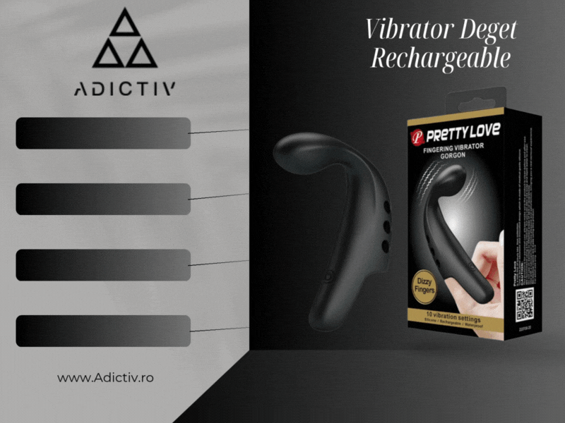 Vibrator Deget Rechargeable Pretty Love cu 10 Functii de Vibratie, Silicon Moale [2]