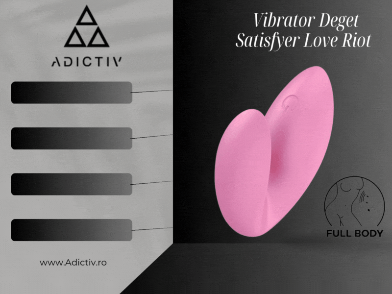 Vibrator Deget Satisfyer Love Riot - 12 Functii, Roz, Silicon Premium, Rezistent la Apa [2]