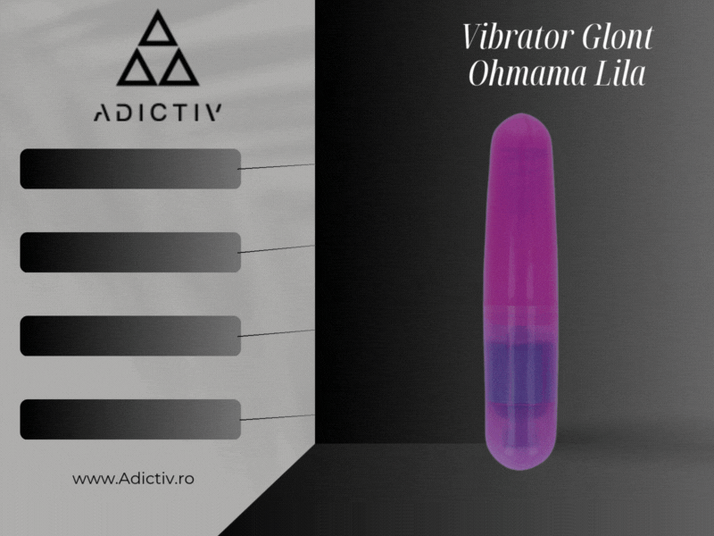 Vibrator Glont Ohmama Lila, Stimulare Precisa, Compacta si Placuta [2]