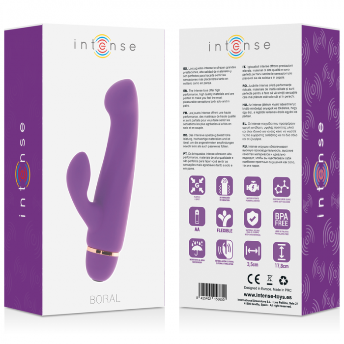 Vibrator Iepuras Intense Boral 20 Moduri de Vibratie Silicon Mov [5]