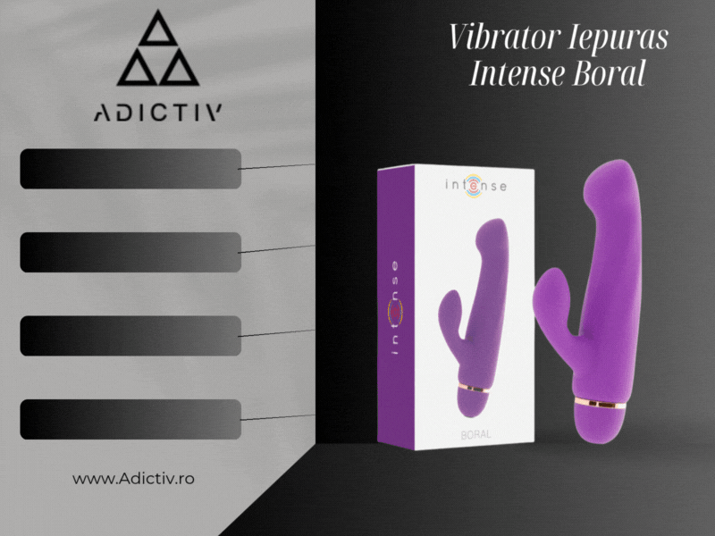 Vibrator Iepuras Intense Boral 20 Moduri de Vibratie Silicon Mov [2]