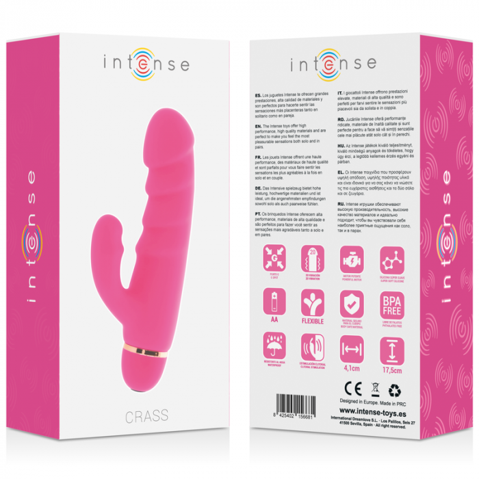 Vibrator Iepuras Intense Crass 20 Moduri de Vibratie Silicon Roz [7]