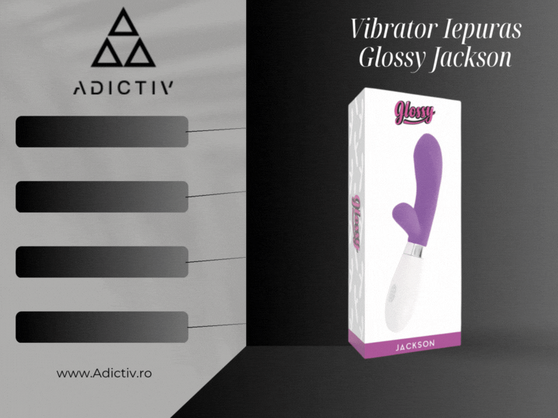Vibrator Iepuras  Jackson din Silicon Mov, 10 Moduri de Vibratie, Dual Motor, 12 cm, Glossy [2]