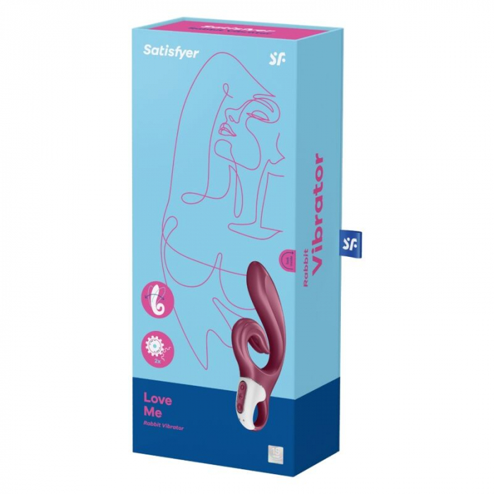 Vibrator Satisfyer Iepuras  Love Me Dual Stimulation pentru Punctul G si Clitoris, 12 Functii, Silicon Medicala [6]