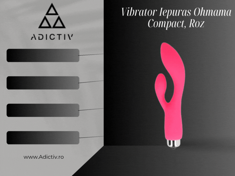 Vibrator Iepuras Ohmama Compact pentru Stimulare Intensa 12.5 cm Roz [2]