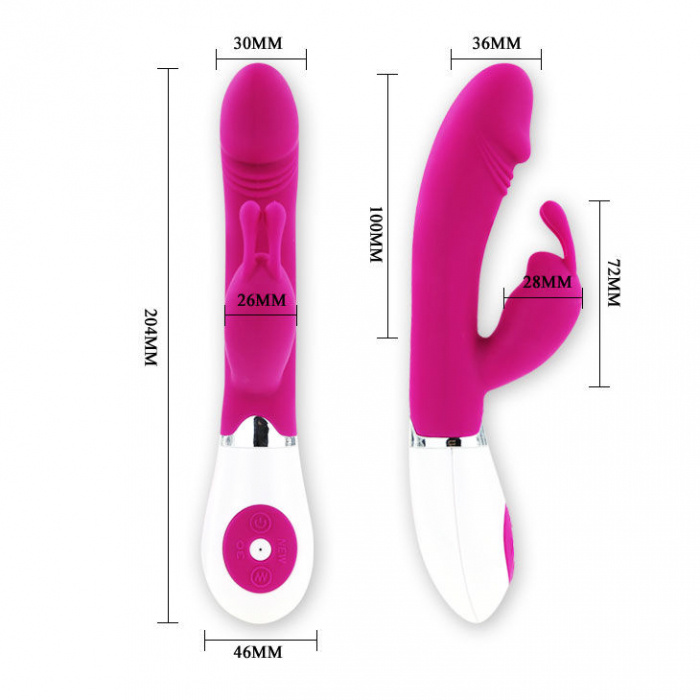 Vibrator Iepuras Pretty Love Gene cu 30 Moduri de Vibratie, din Silicon, Stimulare Intensa si Ergonomie Perfecta [7]
