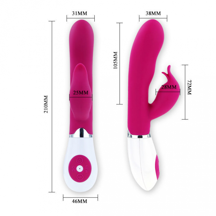 Vibrator Iepuras Pretty Love Felix cu 30 Moduri de Vibratii din Silicon, Stimulare Intensa, Rezistent la Apa [7]