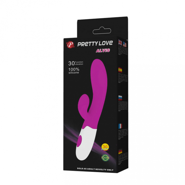 Vibrator Iepuras Pretty Love Alvis – 30 Moduri de Vibratii, Silicon de Inalta Calitate, 20 cm [9]