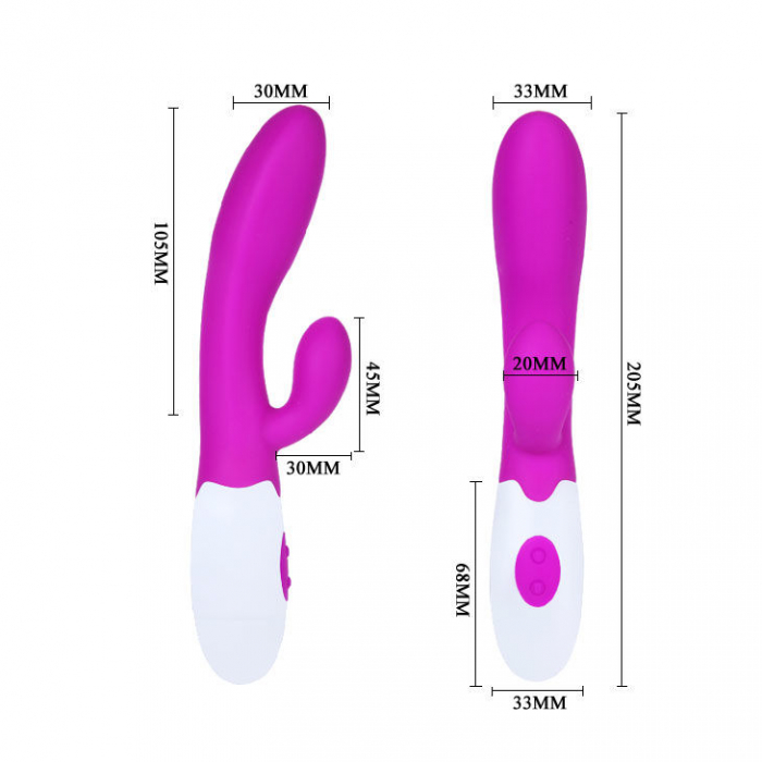 Vibrator Iepuras Pretty Love Alvis – 30 Moduri de Vibratii, Silicon de Inalta Calitate, 20 cm [6]