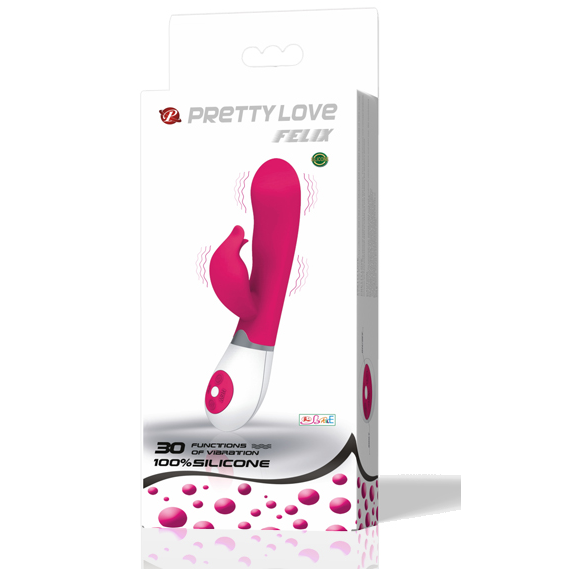 Vibrator Iepuras Pretty Love Felix cu 30 Moduri de Vibratii din Silicon, Stimulare Intensa, Rezistent la Apa [3]