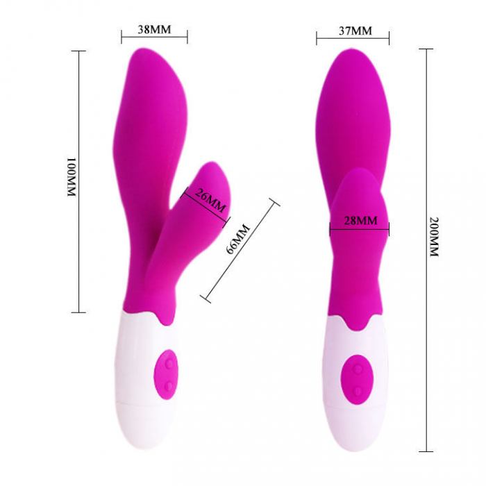 Vibrator Iepuras Pretty Love Newman - 30 Moduri de Vibratii, Silicon Premium, Stimulare Intensa [6]