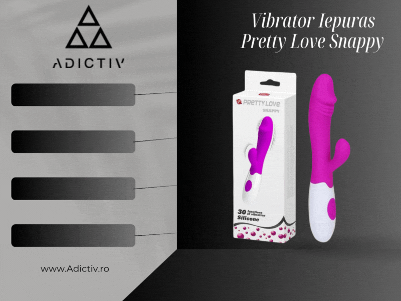 Vibrator Iepuras Pretty Love Snappy – Stimulare Vaginala si Clitoridiana, 30 de Moduri de Vibratie [2]