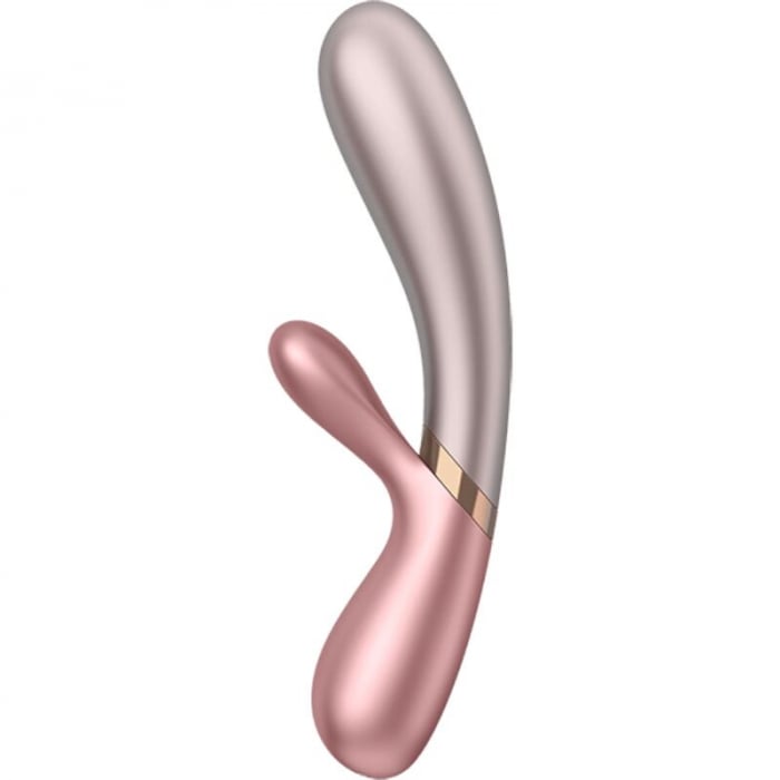 Vibrator Iepuras Satisfyer Hot Lover cu Functie de Incalzire, Stimulator Clitoris si Punct G, Control prin Aplicatie [3]