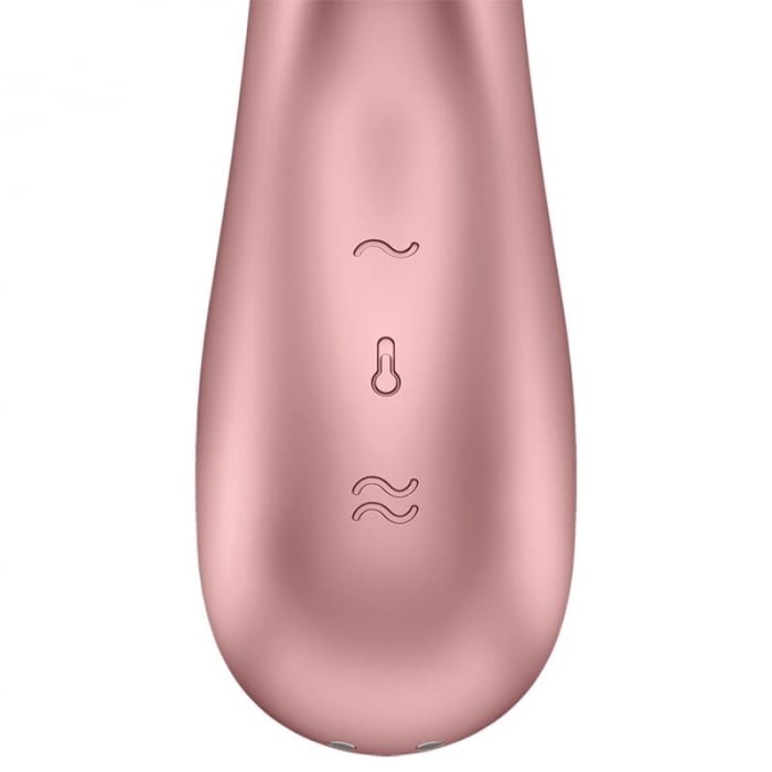 Vibrator Iepuras Satisfyer Hot Lover cu Functie de Incalzire, Stimulator Clitoris si Punct G, Control prin Aplicatie [4]