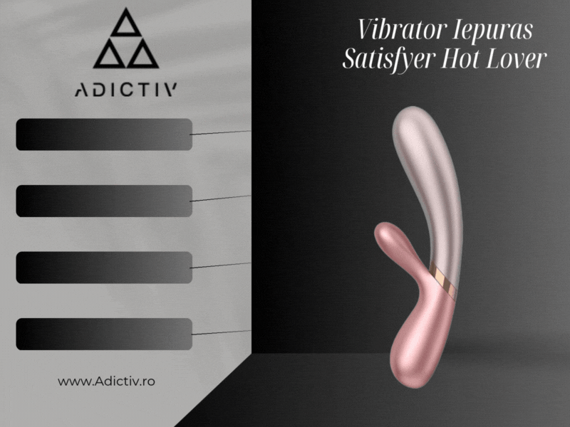 Vibrator Iepuras Satisfyer Hot Lover cu Functie de Incalzire, Stimulator Clitoris si Punct G, Control prin Aplicatie [2]