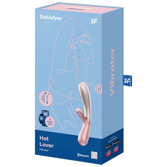 Vibrator Iepuras Satisfyer Hot Lover cu Functie de Incalzire, Stimulator Clitoris si Punct G, Control prin Aplicatie [5]