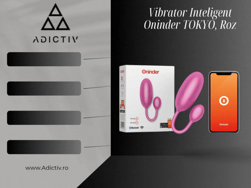 Vibrator Inteligent Oninder TOKYO Controlat prin Aplicatie, Roz - Placere Digitala la Superlativ [2]