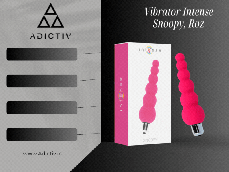 Vibrator Intense Snoopy  7 Moduri de Vibratii Silicon Roz [2]