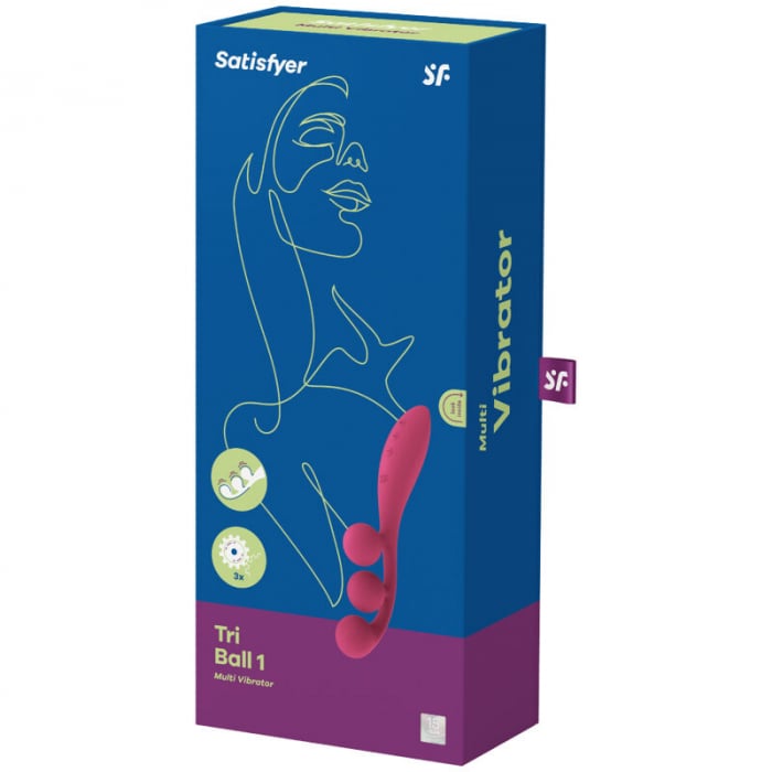 Vibrator Multifunctional Satisfyer Tri Ball 1 – Stimuleaza Punctul G, Clitorisul si Anusul Simultan, 50 Moduri Vibratie, Silicon Premium [5]